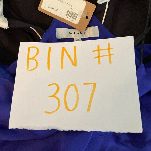 Milly Tank Top Womens Sz 4 Royal Blue Silk‎ Satin Halter Racerback - Picture 9 of 9